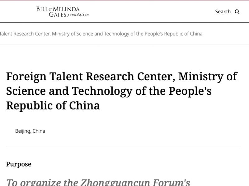 RECEIPTS: Bill Gates’s Foundation Just Paid for The Chinese Communist Party to Recruit Foreign Scien...