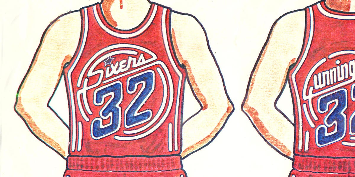 Catchy graphics entailed with 76ers jerseys