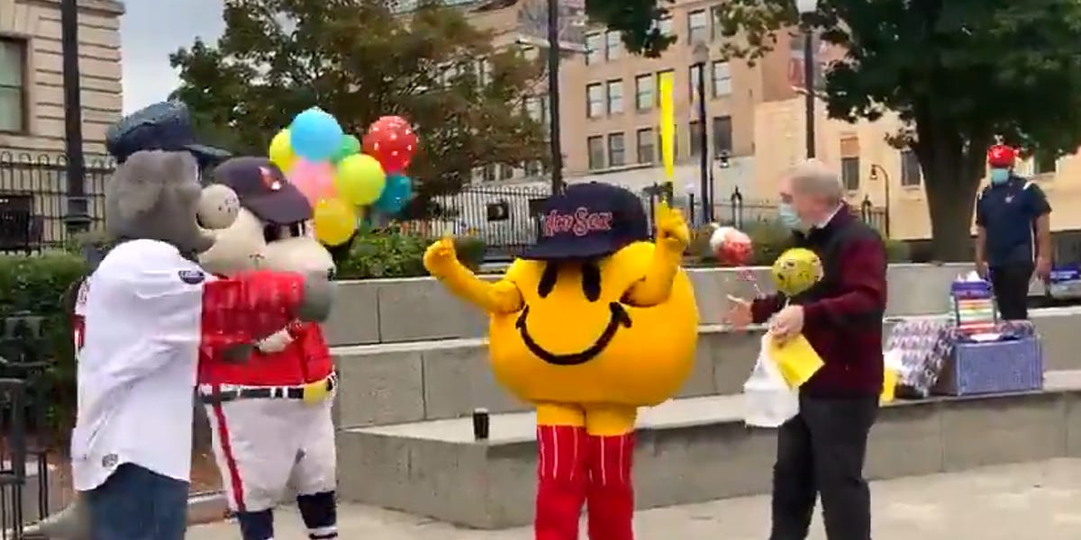 Smiley Ball, WooSox mascot, gives Worcester something to smile about