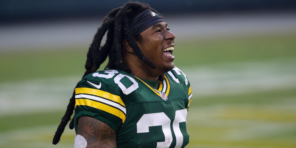 Jamaal Williams is at peace, in his own anime, 'charging up' for