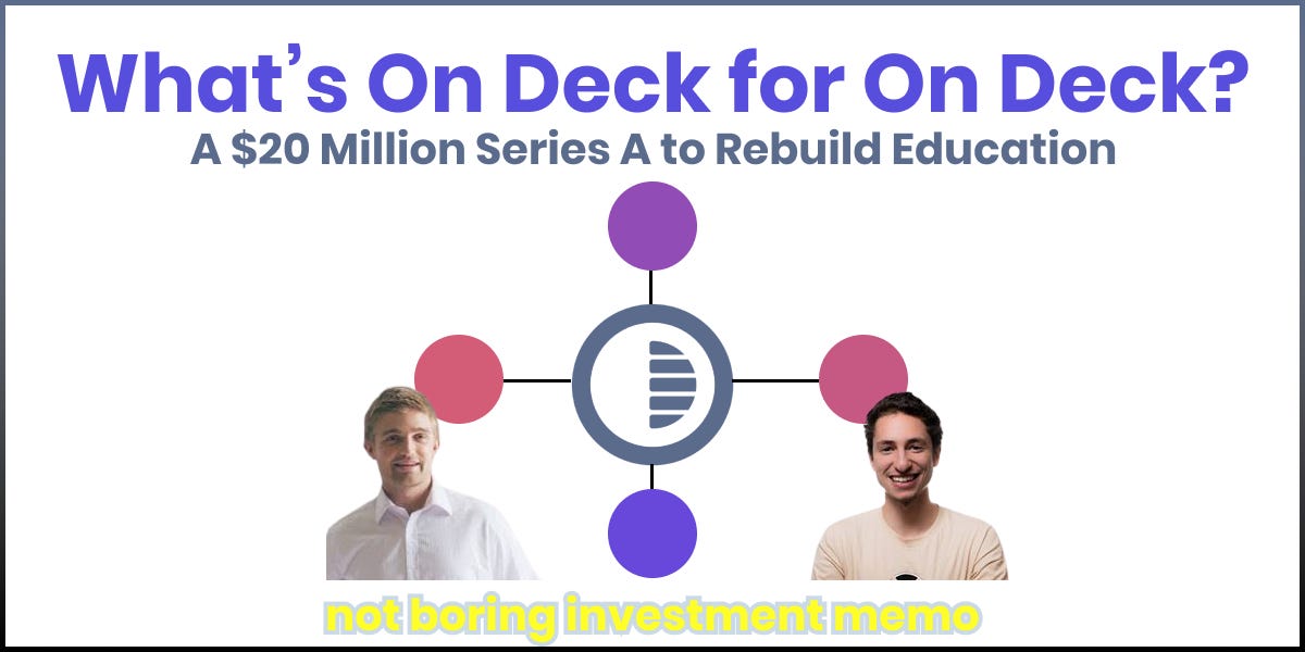 Thumbnail of What's On Deck for On Deck?