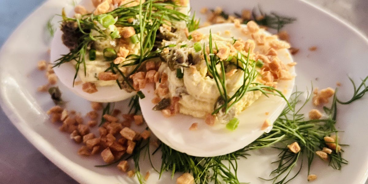 Smoked Trout Deviled Eggs Recipe - Blue Plate Mayonnaise
