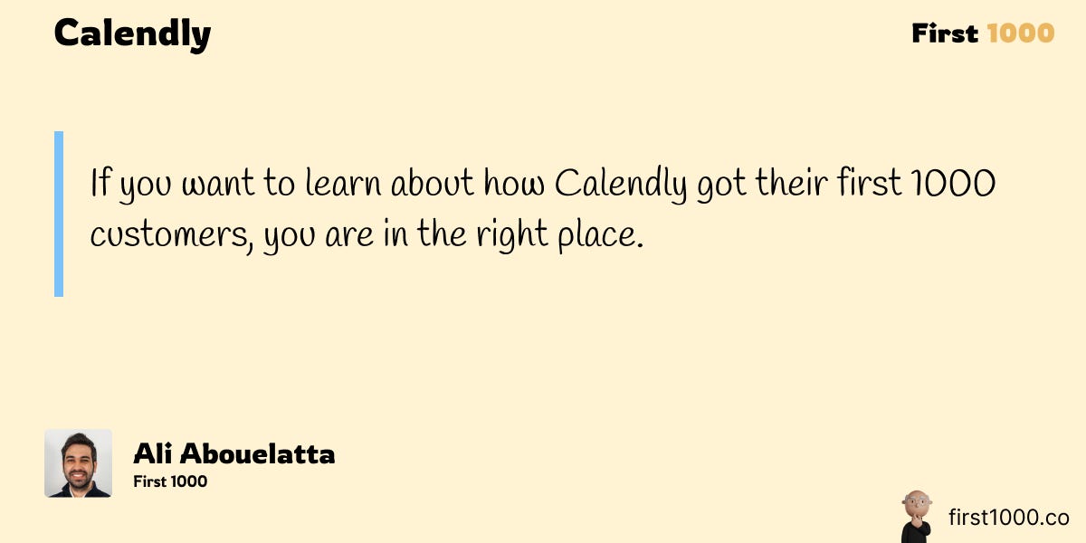🗓 Calendly - by Ali Abouelatta - First 1000