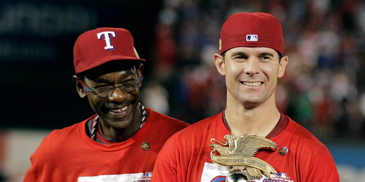 At World Series, Rangers' Michael Young Leads by Example - The New