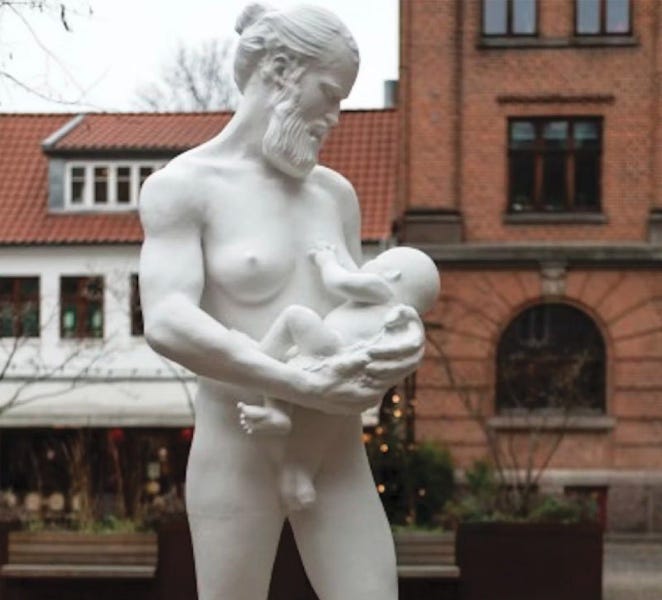 Signs of the Times: A Statue of a Breastfeeding Man Inaugurated in the Foyer of the Gender Museum in the Danish City of Aarhus