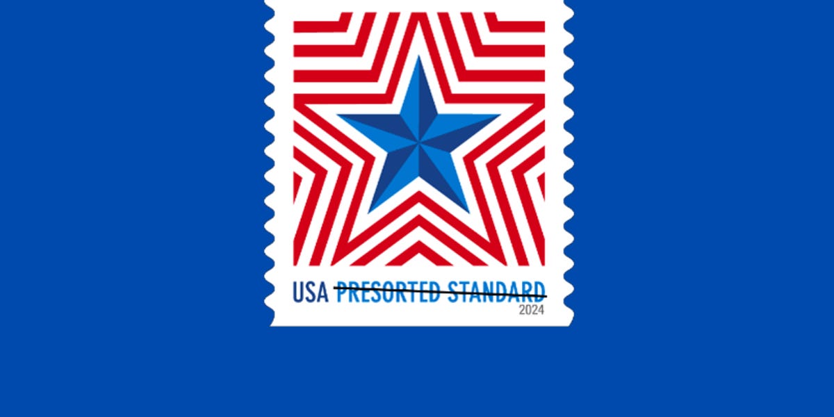 The way they void the sample stamps on the USPS website seems like a  political statement. : r/funny