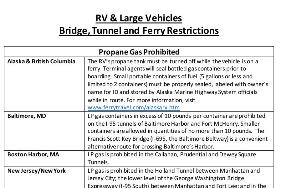 Comments 12volt DC vs. Propane Refrigerators in tunnels