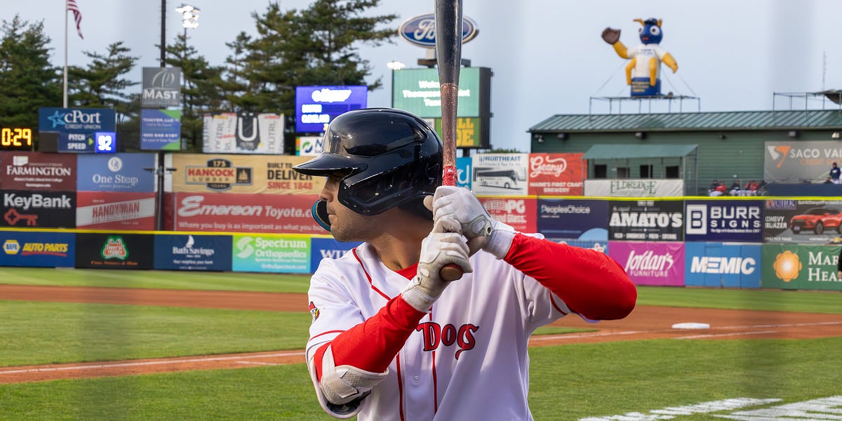 Boston Red Sox shortstop Marcelo Mayer (18) catches a popup during a MiLB  Spring Training game against the Atlanta Braves on March 21, 2022 at  CoolToday Park Complex in North Port, Florida. (