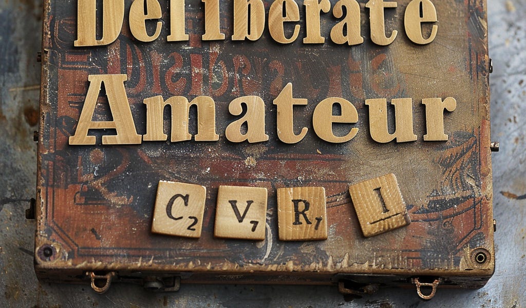 How to be a deliberate amateur