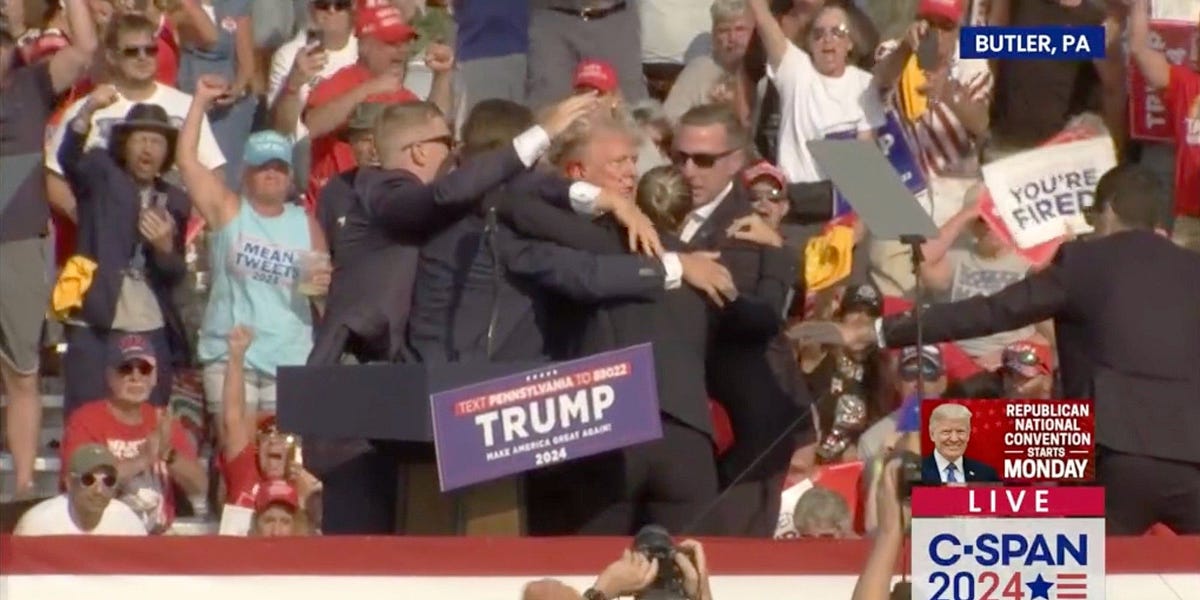 Trump Appears Shot – by Rebecca Schoenkopf