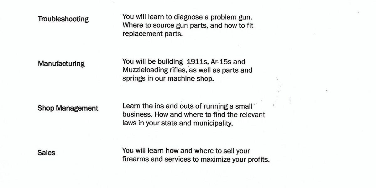Real Gunsmith Courses