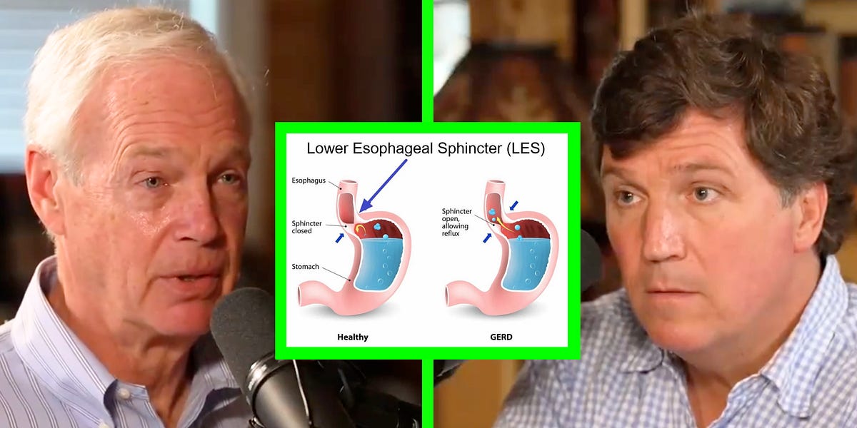 Tucker Carlson&rsquo;s Face Drops as Ron Johnson Reveals What Cured His Acid Reflux Disease