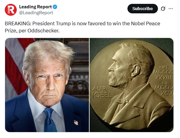 Trump Deserves the Nobel Peace Prize