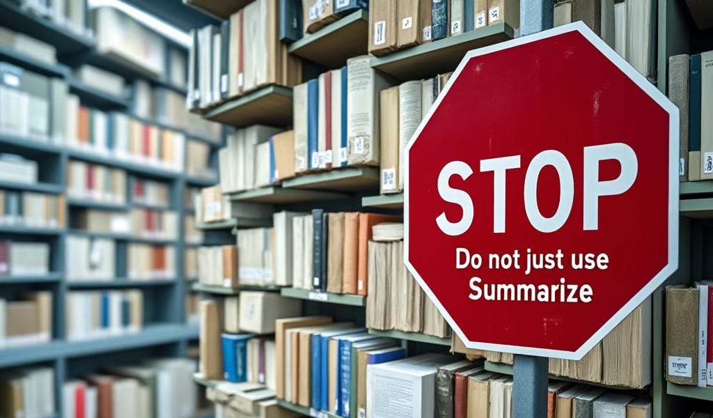 Do not use "Summarize This" in ChatGPT