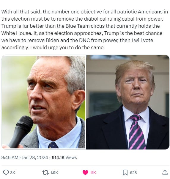 RFK Jr Not Yet Presidential Material
