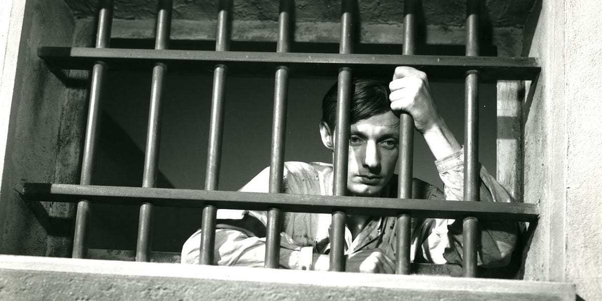 A Man Escaped  (1956) by Robert Bresson. This is the best prison