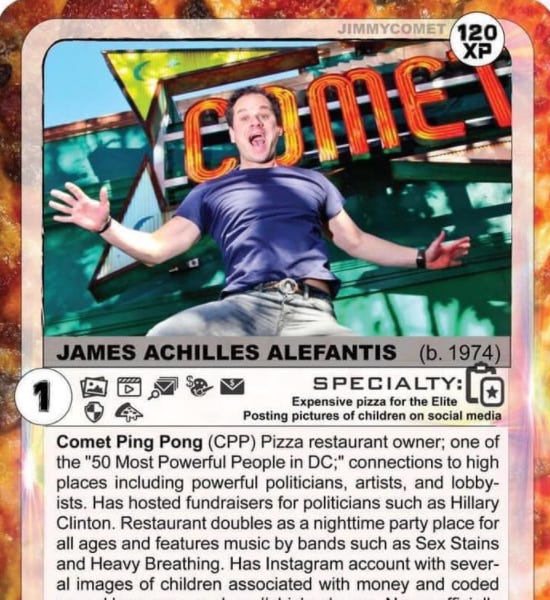 Pizzagate Information Cards