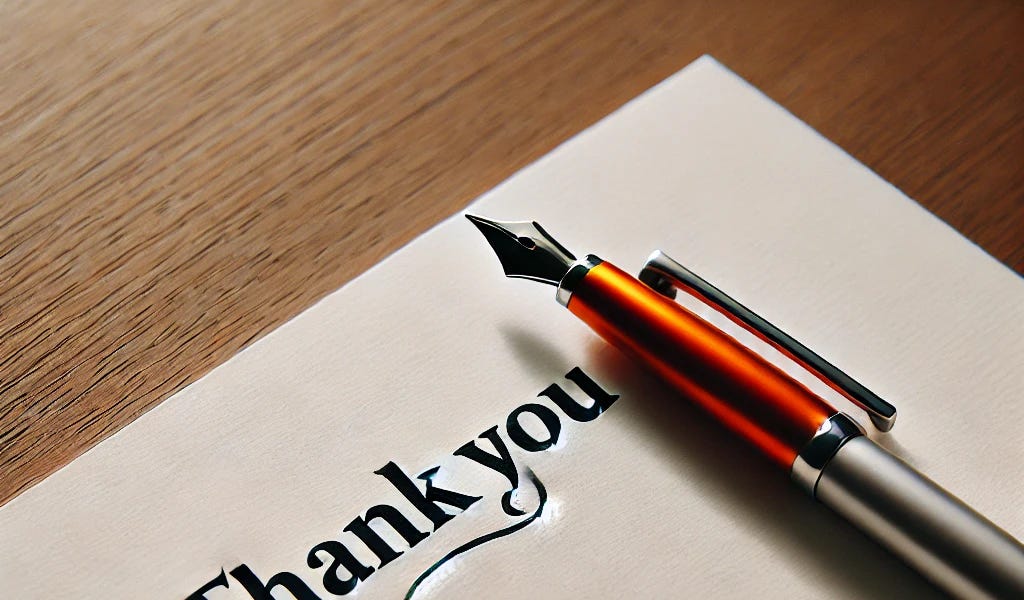Writing thank you notes can make you happier