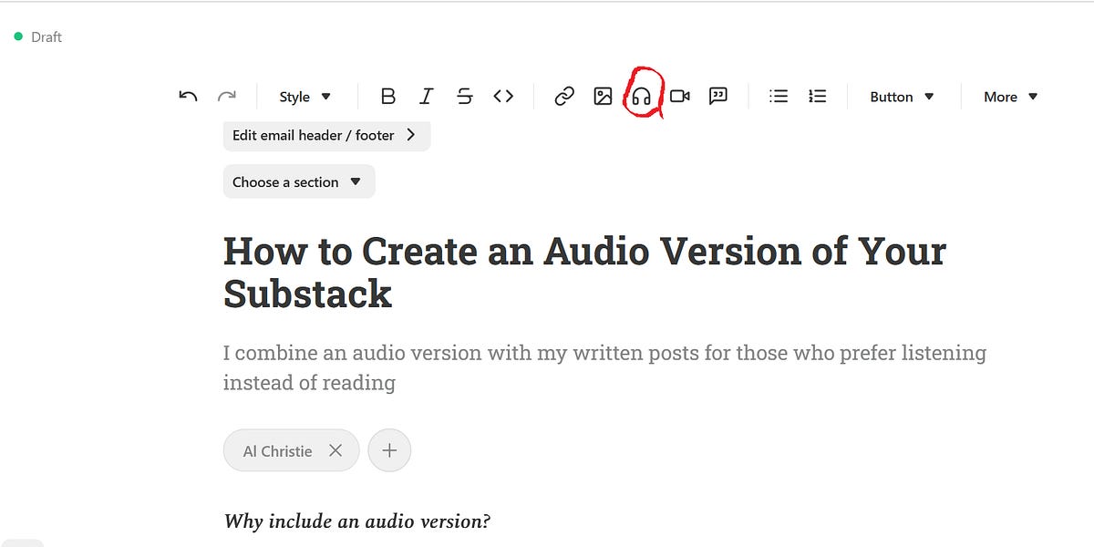 How to Create an Audio Version of Your Substack