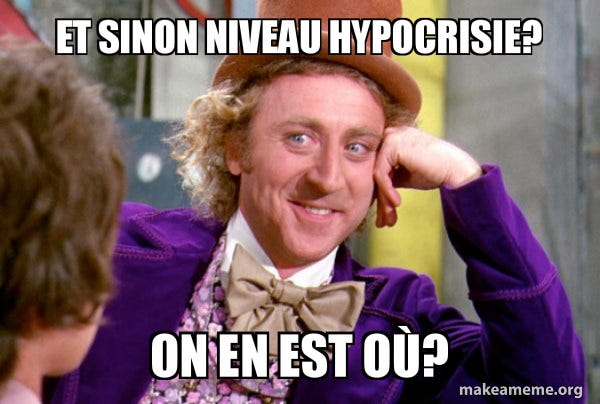 [ Edito ] Tordons le coup à quatre hypocrisies