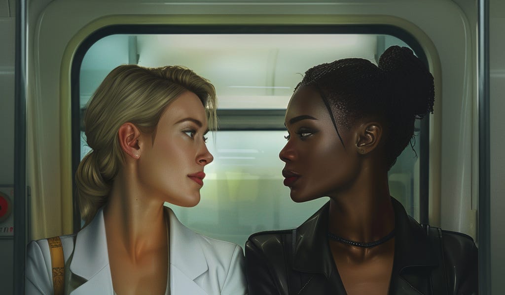 Southbound on the Blue Line by Adam Karaoguz