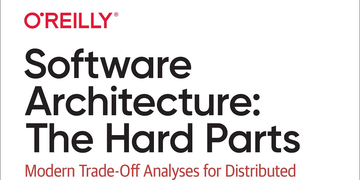 I recently read the book " Software Architecture: The Hard Parts" by Neal Ford, Mark, Richards, Pramod Sadalage & Zhamak Dehghani, and t