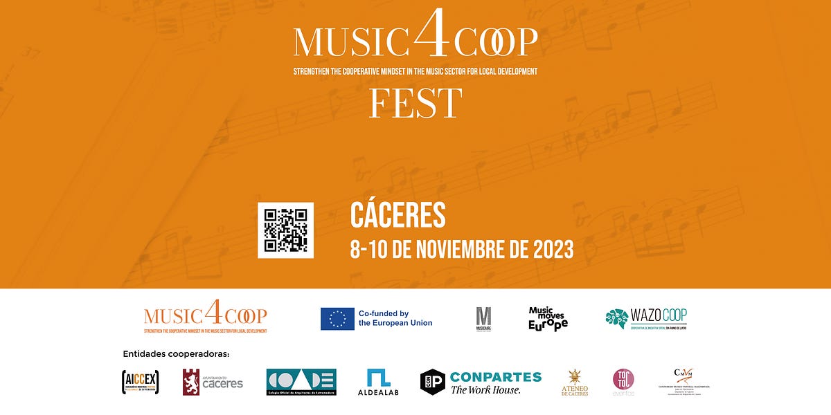 Presentando el Music4Coop Fest: Cáceres, el Nuevo Epicentro Cooperativo Musical de Europa