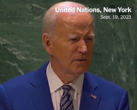 Biden's UN Speech--No Compromise, No Negotiations