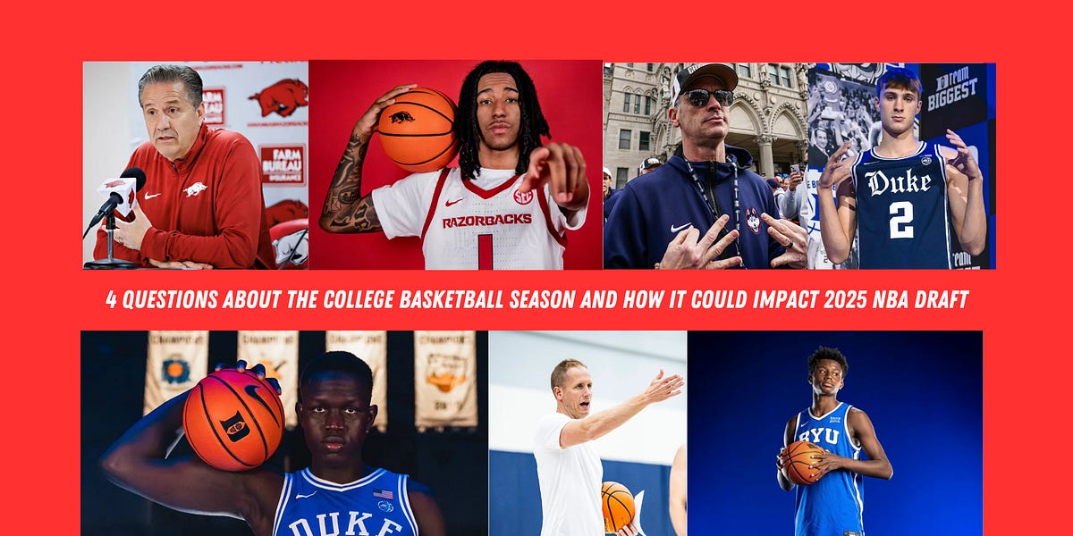 4 questions for 202425 college basketball season and 2025 NBA Draft