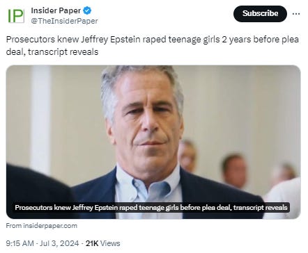 Jeffrey Epstein: A Demon Incarnate - Or Did You Miss It?