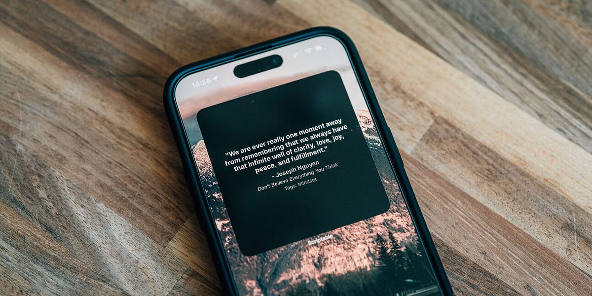 Code Your Own Book Quotes Widget for iPhone using Notion