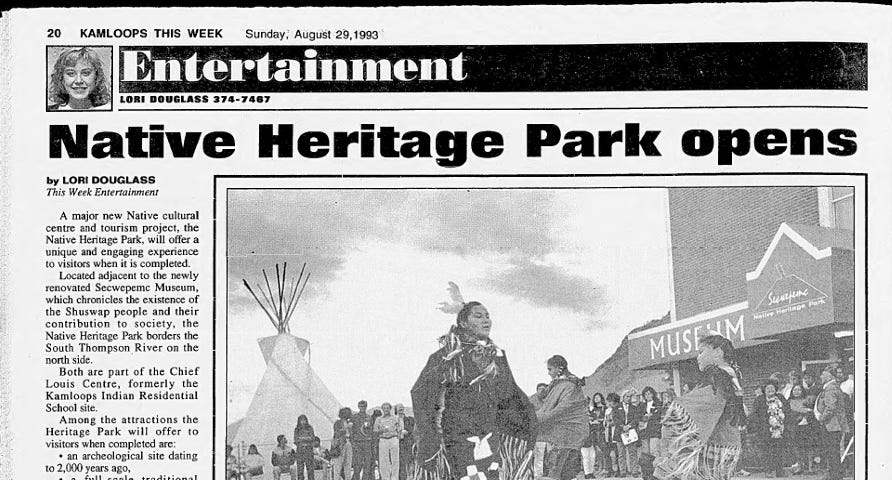 Why did the Kamloops Band build its Heritage Park on top of what it claims it always knew were the bodies of murdered children?
