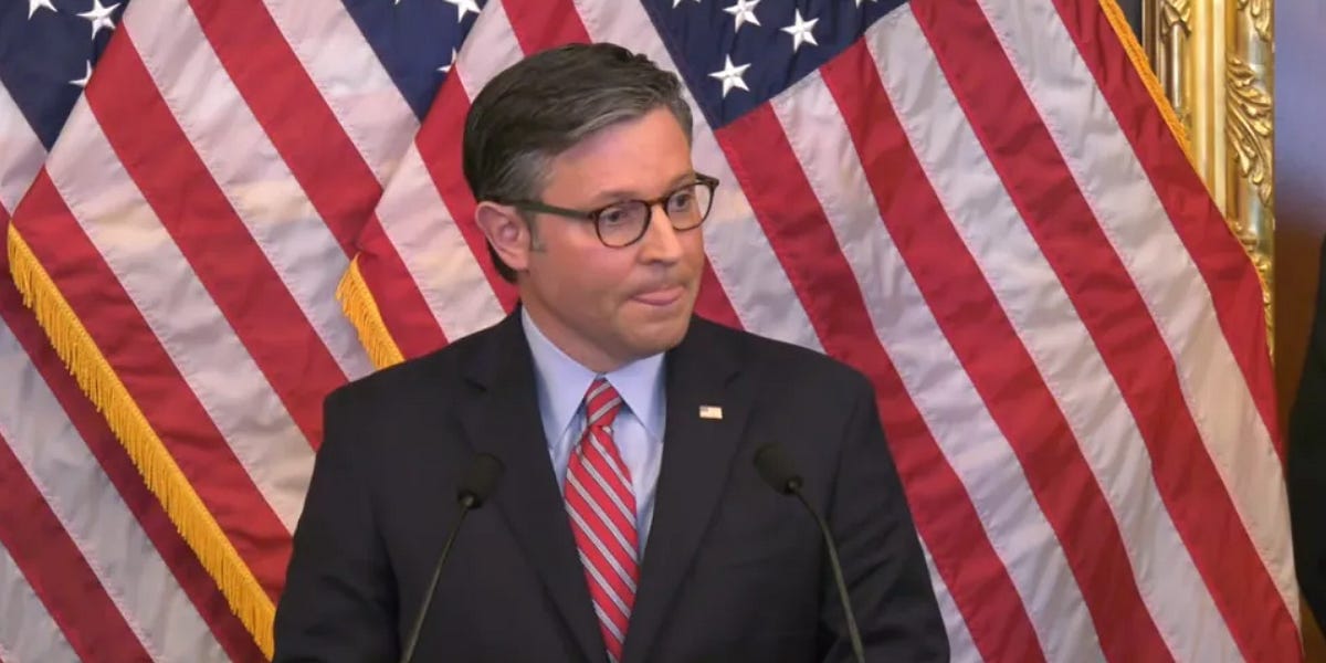 Mike Johnson Told Republicans Not To Act Like Pigs During Tonight’s SOTU. Good Luck.