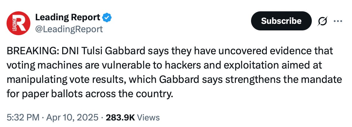 Tulsi Gabbard Reveals Shocking Information About Election Fraud