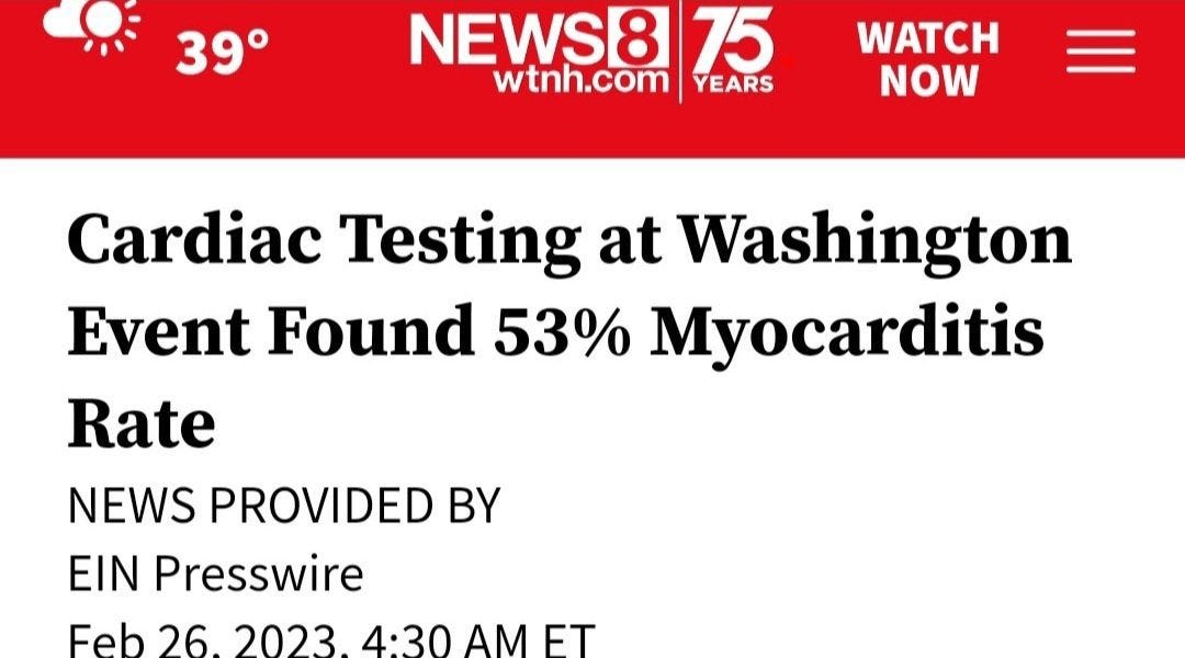 Cardiac testing at Washington public event found 53% myocarditis rate, including 2 active duty US military pilots - what does it mean?