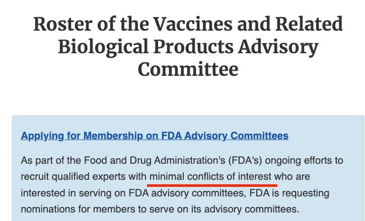 FDA's Vaccines and Related Biological Products Advisory Committee = Captured.
