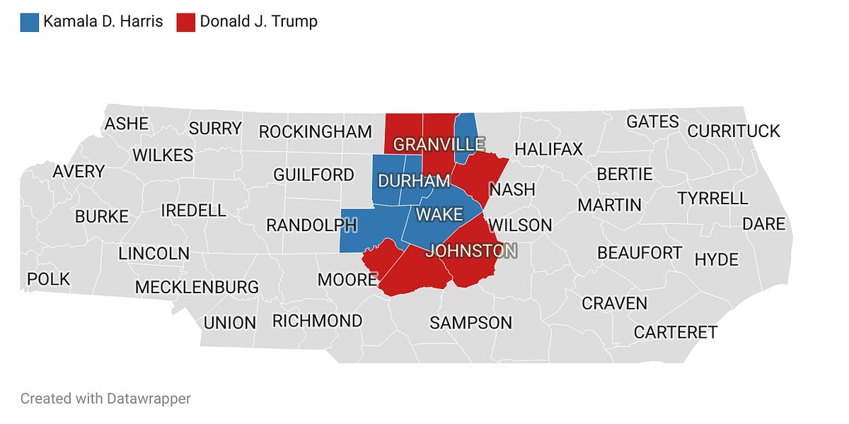 Analysis 2024 Election Results (Triangle Counties)
