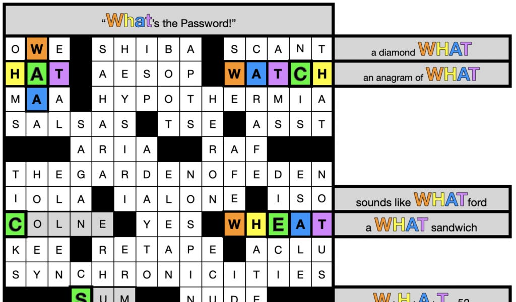 The MultiTrick Crossword T Campbell's Grid