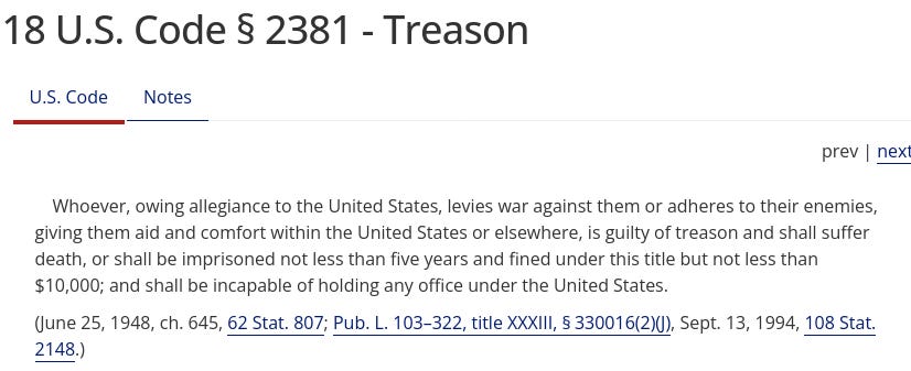 is arizona governor katie hobbs guilty of treason?