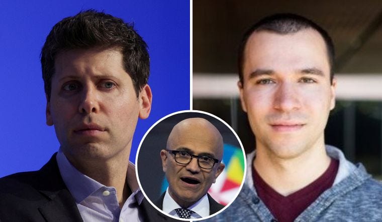 Amid rumors of AI eating its own tail, Sam Altman and his loyalists going to an advanced AI research team within Microsoft sounds  like a major exodus
