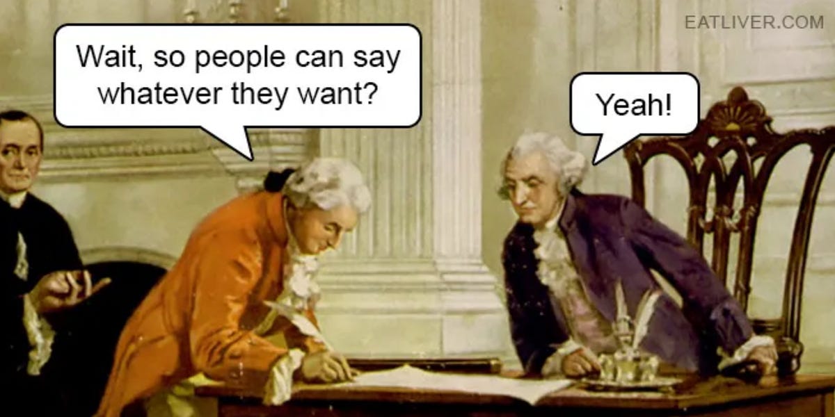 is the first amendment "out of control"?