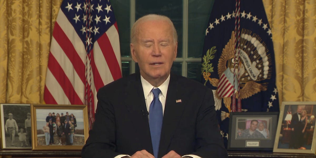 Joe Biden Struggles to Stay Awake in Farewell Address to the Nation