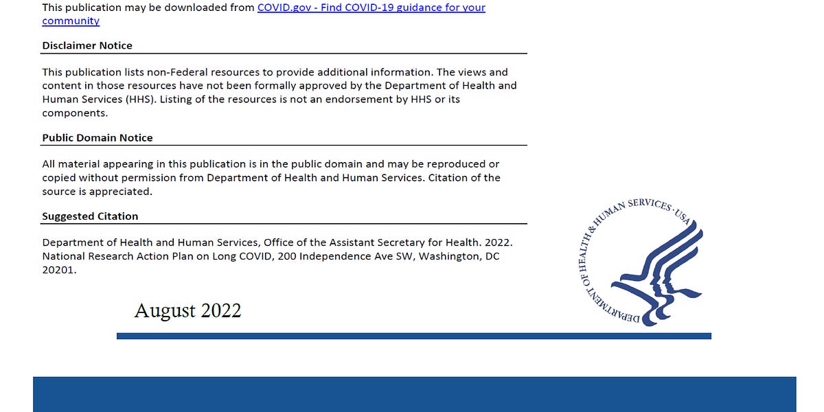 US HHS Nemzeti cselekvsi terv a hossz COVID-19-rl