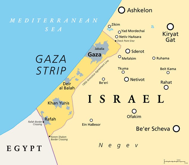 For most of my life I heard that "Gaza isn't really part of Israel." In fact, Gaza is definitely par...