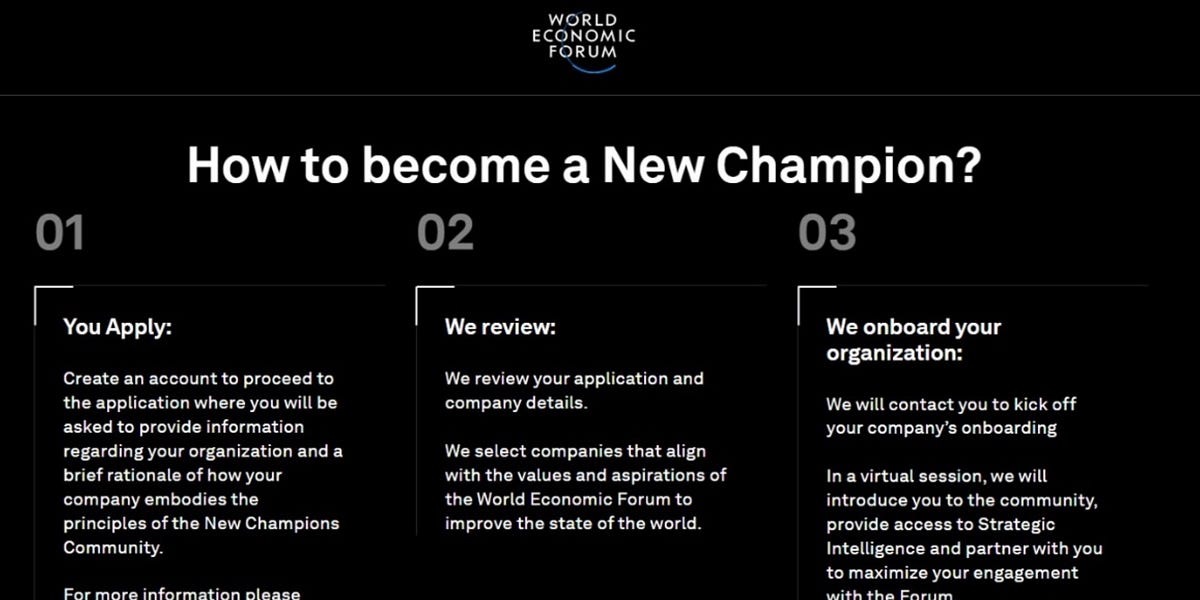 What Constitutes a WEF Champion?