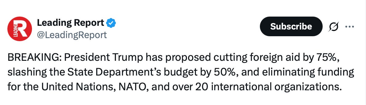 Trump Releases Major Proposals to End Wasteful Foreign Aid