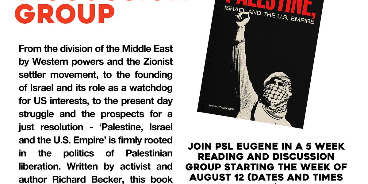 Join our 5 week Palestine, Israel and the U.S. Empire Reading