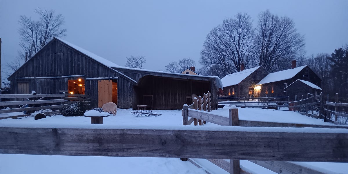 Living on a 1742 farm.
