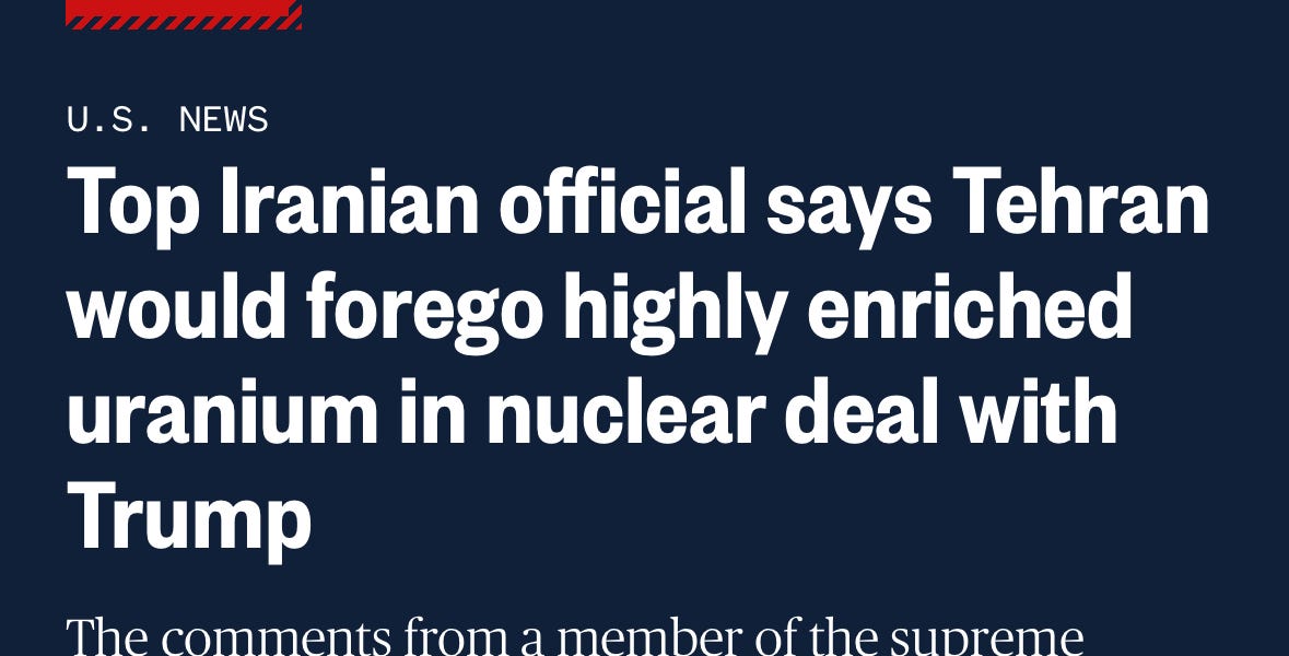 Iranian Official Says Iran Ready to Give Up Nuclear Weapons Program!
