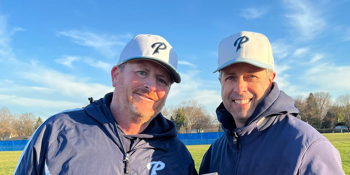 Jim Thome coaching son in baseball at Illinois high school